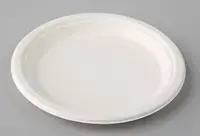 Šķīvji BIO D23cm apaļi, cukurniedru, balti, 0.85kg, 50 gab.
