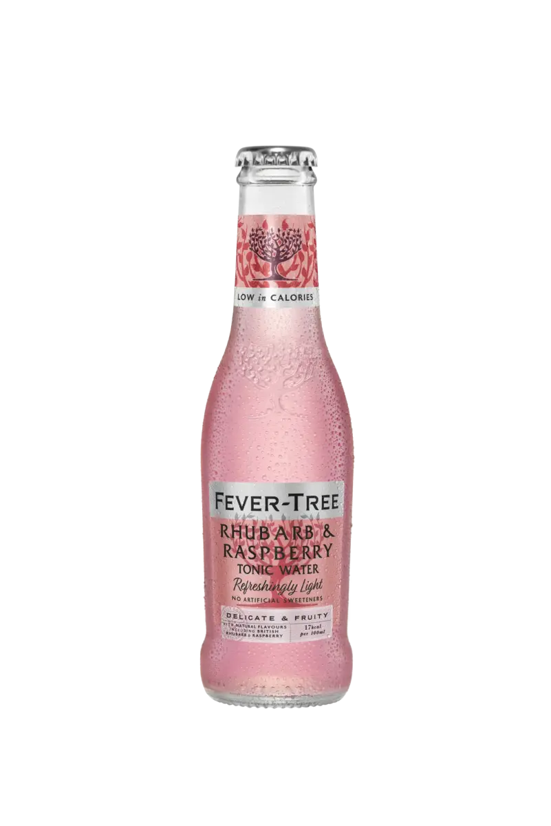 Bezalkoholisks dzēriens FEVER TREE Tonic Rhubarb&Raspberry, stiklā, 0.2l (DEP)