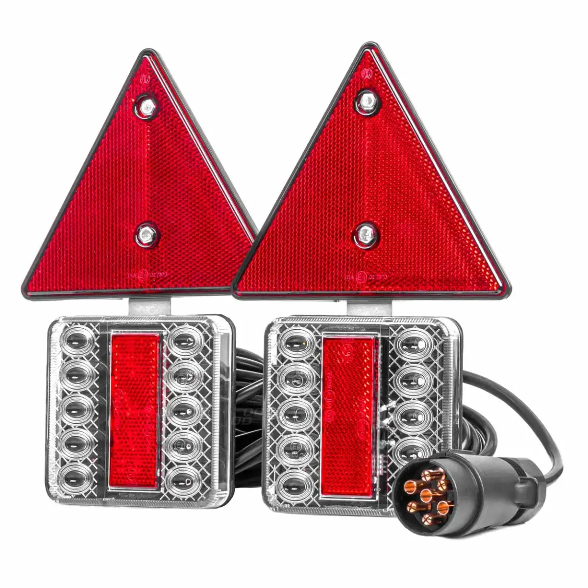 Magnetic trailer lamp set with triangle