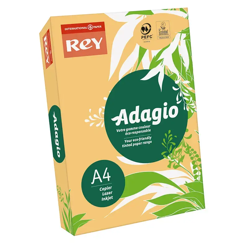 Krāsains papīrs REY ADAGIO 80g/m2, A4 500 loksnes/iepak., bēša krāsa (Beige) (Nr.98)