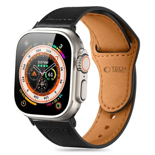 Tech-Protect Naturalfit Strap for Apple Watch 4 | 5 | 6 | 7 | 8 | 9 | SE (38 | 40 | 41 mm) - Black