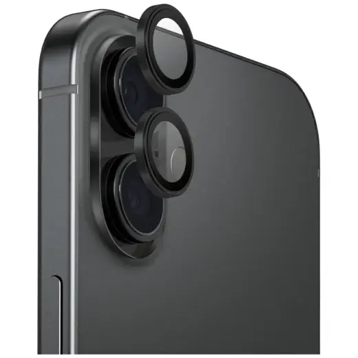 UNIQ Optix Aluminum Camera Lens Protector for iPhone 17 with Applicator, Black