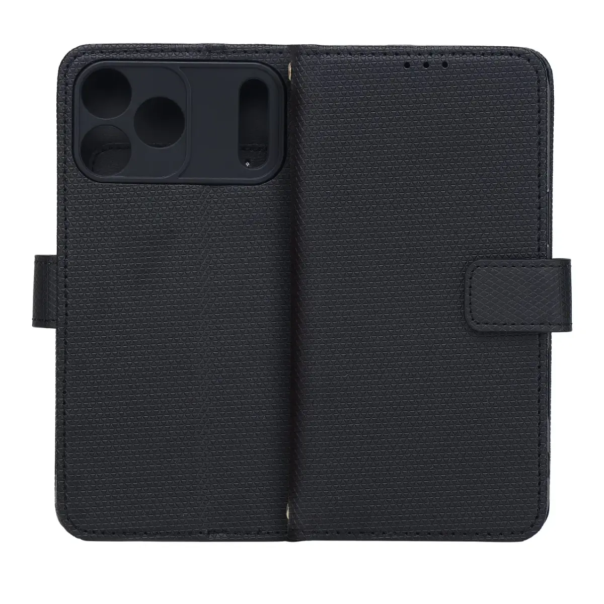 Smart Triangle grāmatveida maciņš telefonam iPhone 17 Pro Max | iPhone 18 Pro Max melns