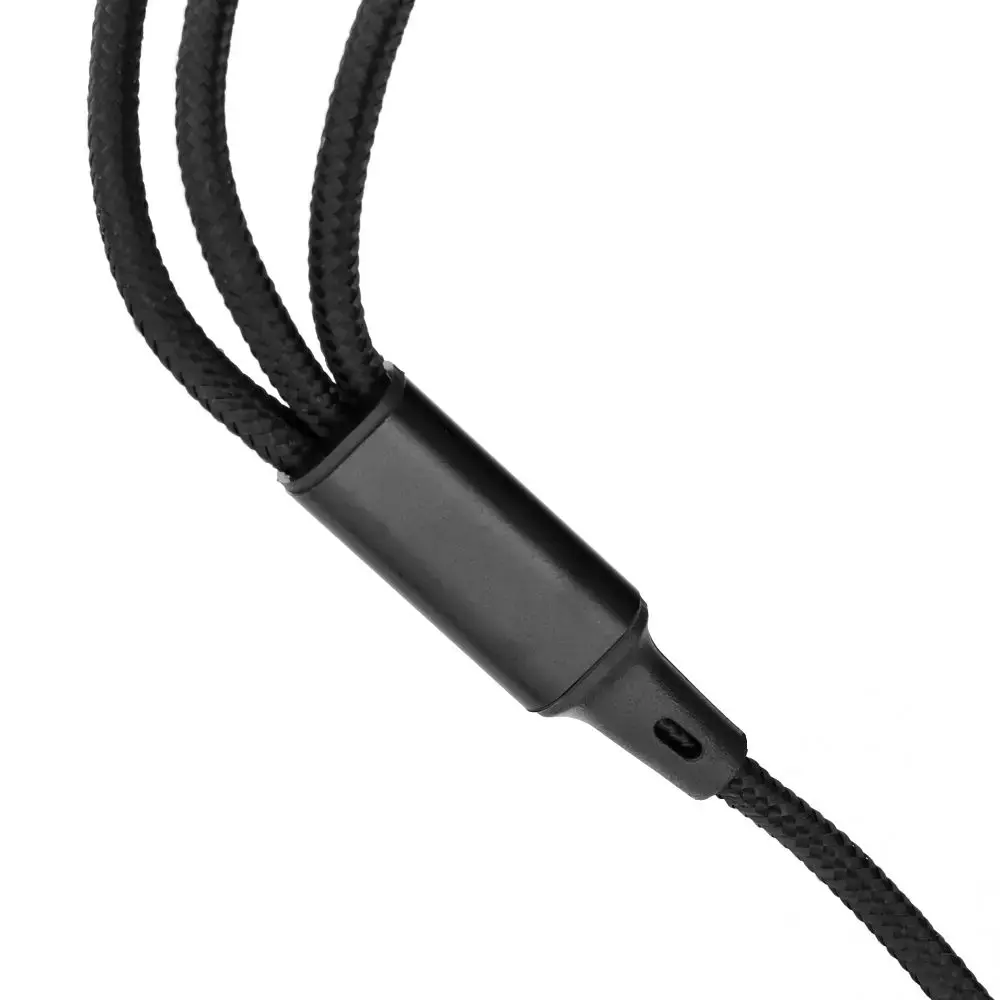 C171 3-in-1 datu pārraides un uzlādes vads | USB-C uz Lightning, USB-C, Micro USB | 12W | 1.2m | melns