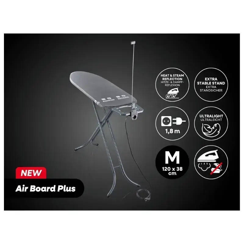 Gludināmais dēlis Air Board M Black Plus 120x38cm