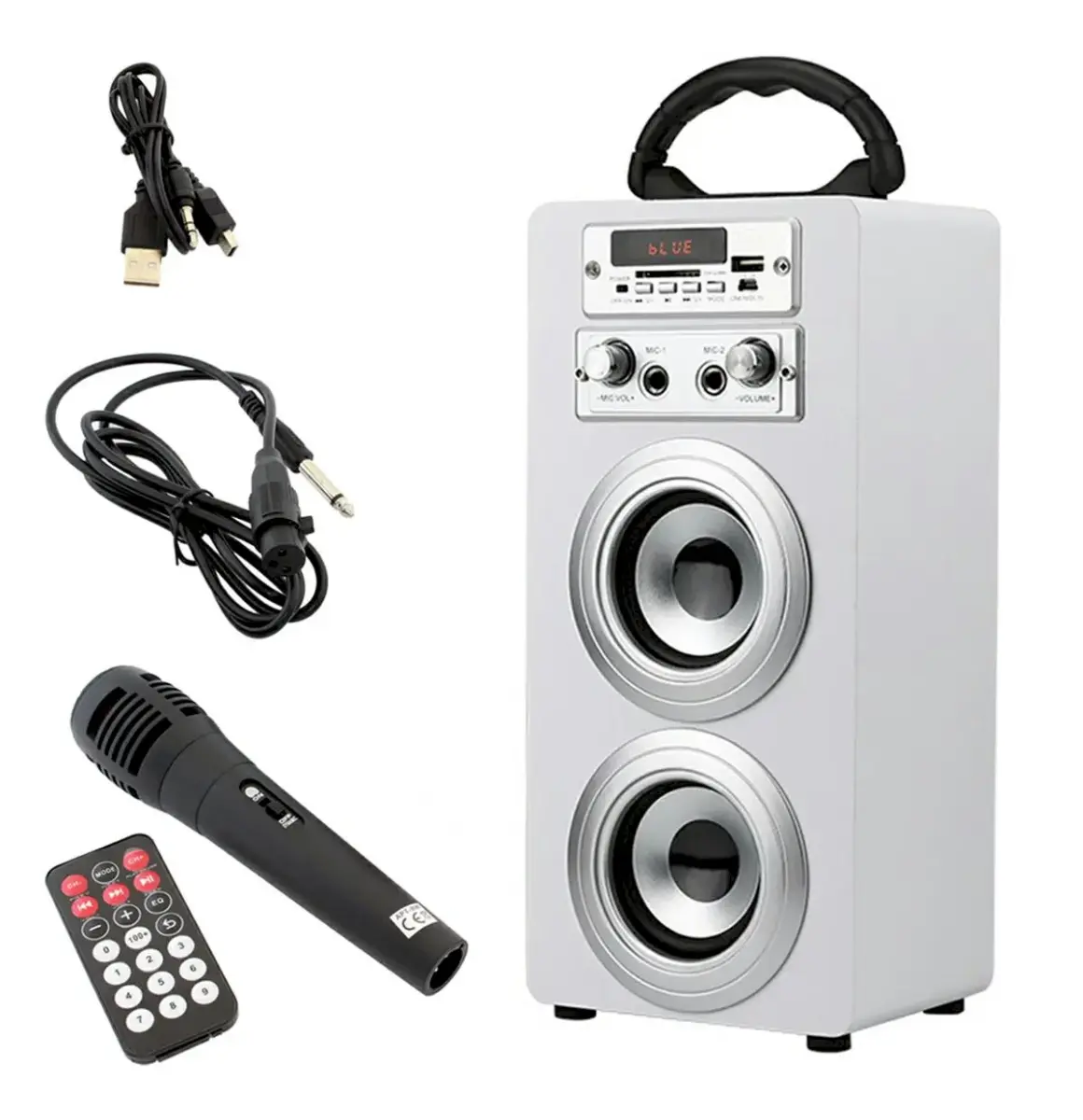 Fusion Mini Karaoke portable speaker 6W | 1000mAh | microphone white