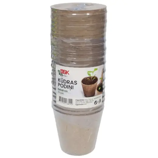 Peat pots, round, 8x8x8, 24 pcs