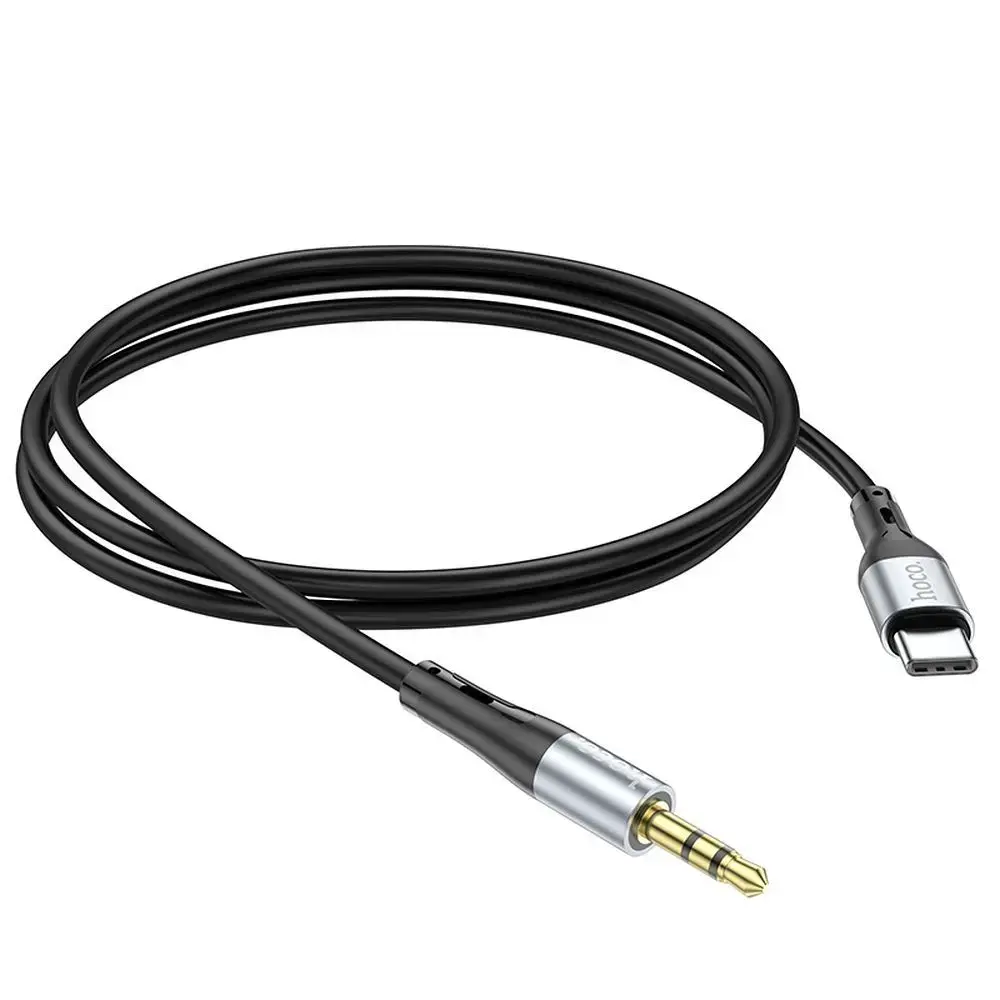 Cable AUX Jack 3,5 mm to USB C Hoco 1 m UPA22 black