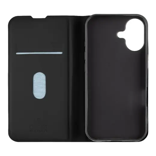 OBAL:ME SmoothTouch Case raamatutüüpi telefoniümbris, sobib iPhone 17, must