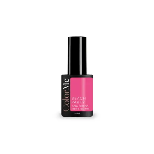 ColorMe Cosmetics, Beach Party, Semi-Sheer, Semi-Permanent Nail Polish, Translucent, 10 ml