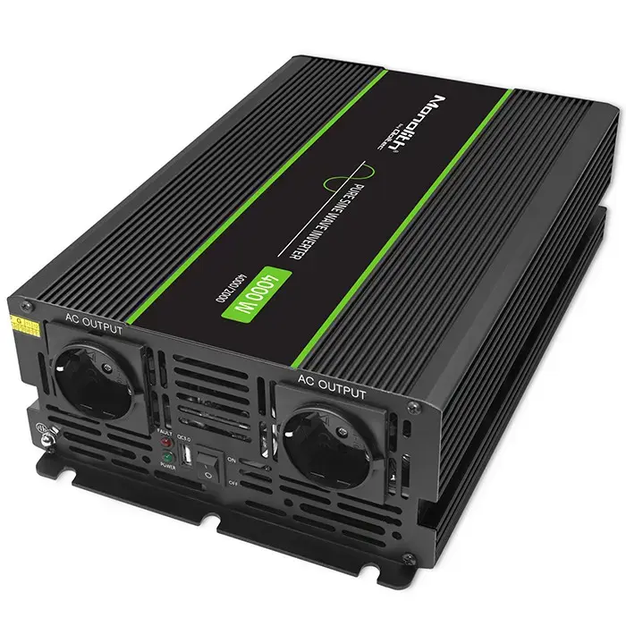 Qoltec Pure Sine Wave Inverter Monolith | 2000W | 4000W | 12V to 230 V