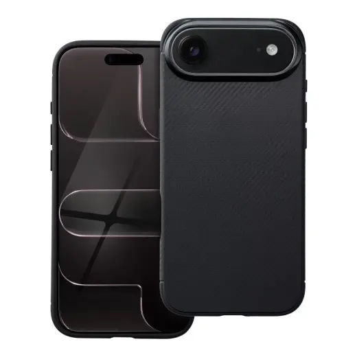 Carbon Premium maciņš telefonam iPhone 17 Air melns