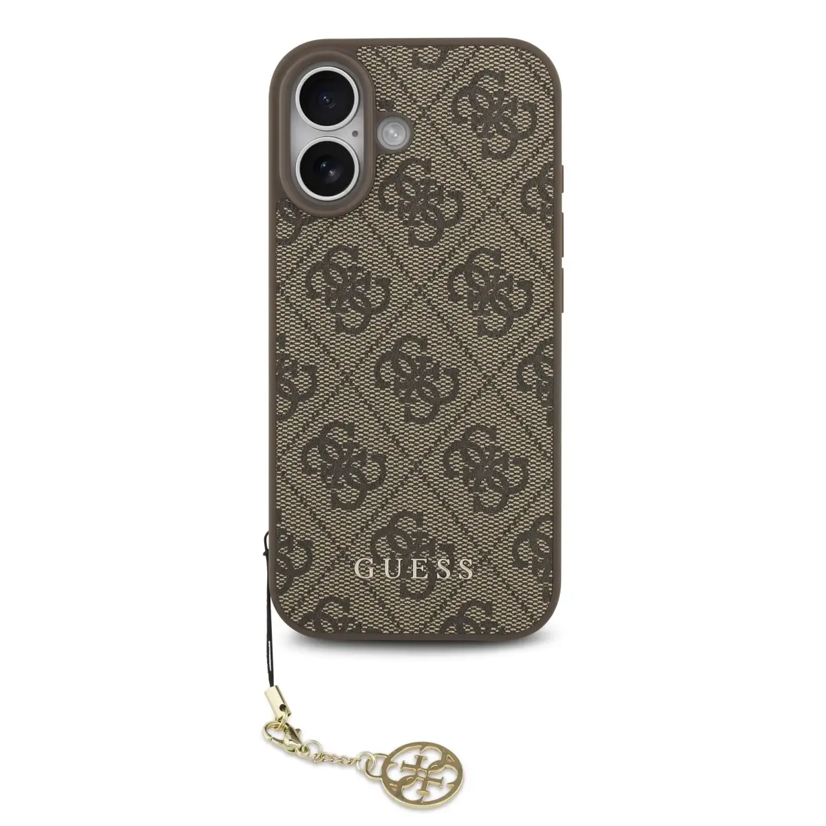 Guess 4G Charm Case for iPhone 17 Tone on Tone Brown