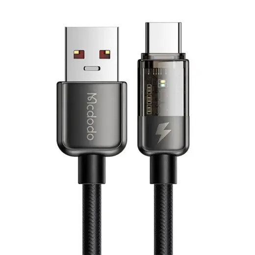 Mcdodo CA-3151 провод для передачи данных и зарядки | USB-A на USB-C | 66W/100W | с LED дисплеем | 1.2m | черный