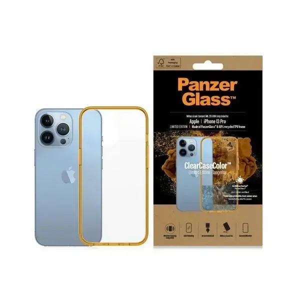 PanzerGlass ClearCase tempered glass for phone iPhone 13 Pro transparent yellow