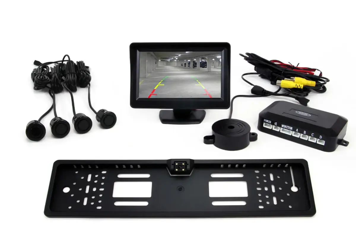 Parking assistant system TFT01 4,3" with CAM-402 LED 4 sensors black "GOLD"