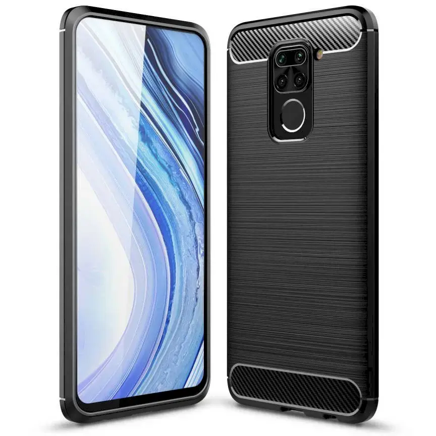 Fusion Trust Back Case Silikona Aizsargapvalks Priekš Xiaomi Redmi Note 9S | Note 9 Pro | Note 9 Pro Max Melns
