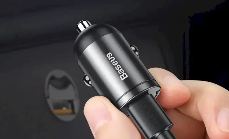 Baseus TZVCHX-0G Tiny Star Quick Charge Car Charger USB-C + Lightning Cable 30W Gray