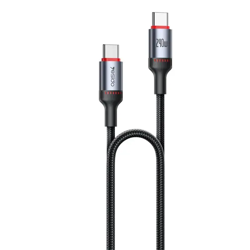 YESIDO CA185 data transfer and charging cable | USB-C to USB-C | PD | 240W | 1.2m | black