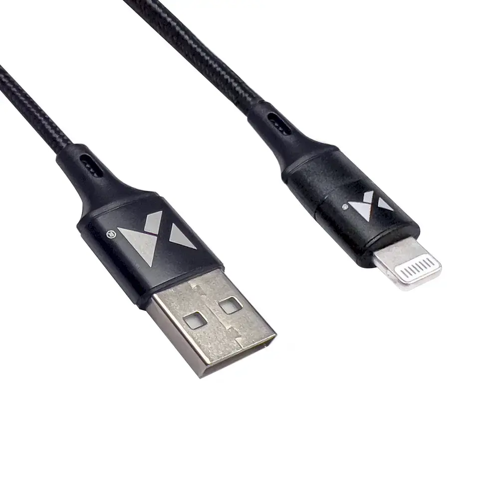 Wozinsky kabelis USB - Lightning 2,4A 2m melns (WUC-L2B)