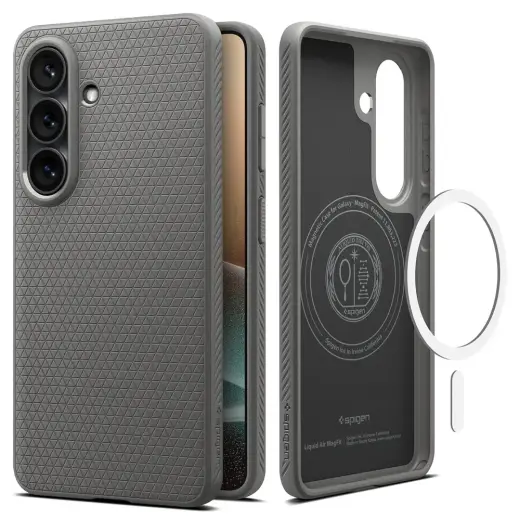 Spigen Liquid Air Mag telefono dėklas su MagSafe palaikymu Samsung Galaxy S26+ (S947) pilkas