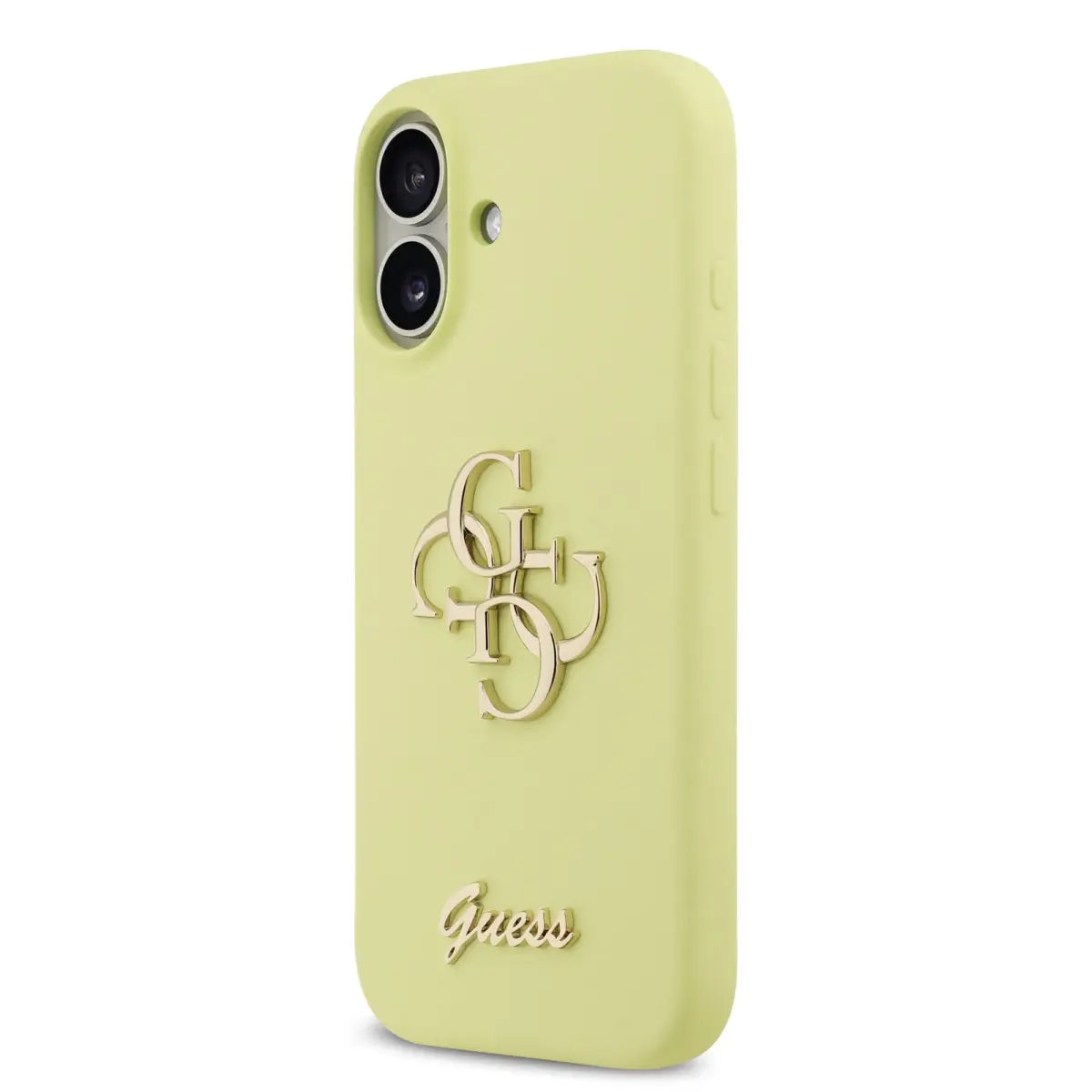 Guess Liquid Silicone maciņš telefonam iPhone 17 dzeltens
