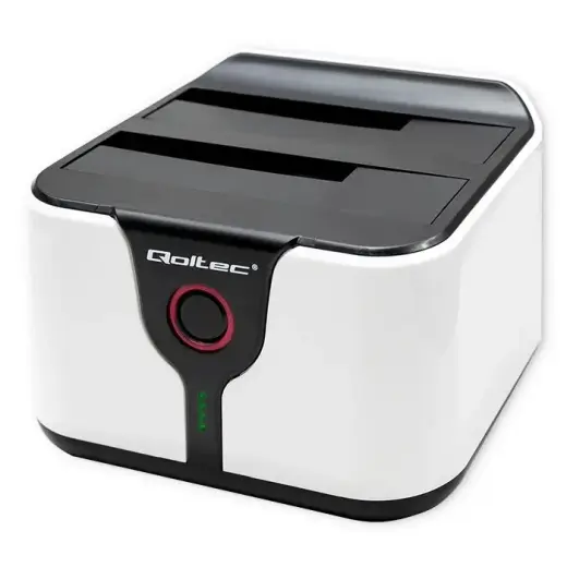 Qoltec HDD SSD 2.5" 3.5" docking station | SATA III | USB 3.0 | Super speed 5Gb/s | with Clonning function