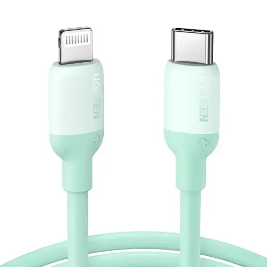 Ugreen fast charging USB Type C - Lightning cable (MFI certificate) C94 chip Power Delivery 1 m green (US387 20308) 