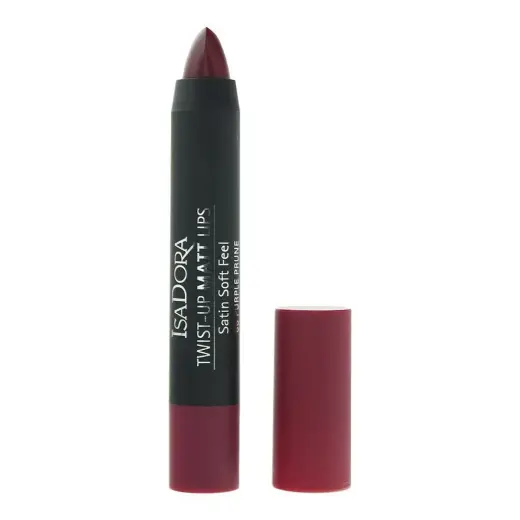 IsaDora, Twist-Up, Matte Lipstick, Cream Lipstick, 66, Purple Prune, 3.3 g