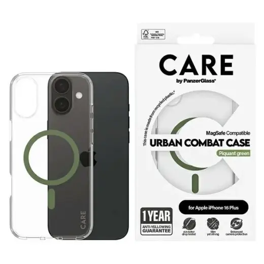 CARE by PanzerGlass Flagship Case iPhone 16 Plus 6.7" green|green MagSafe 1371