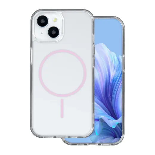 Anti Shock Thin Mag telefono dėklas su MagSafe palaikymu iPhone 16 Pro Max rožinis