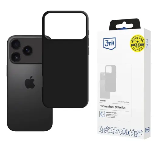 3mk Matt Case for Apple iPhone 17 Pro Max - Matte Black