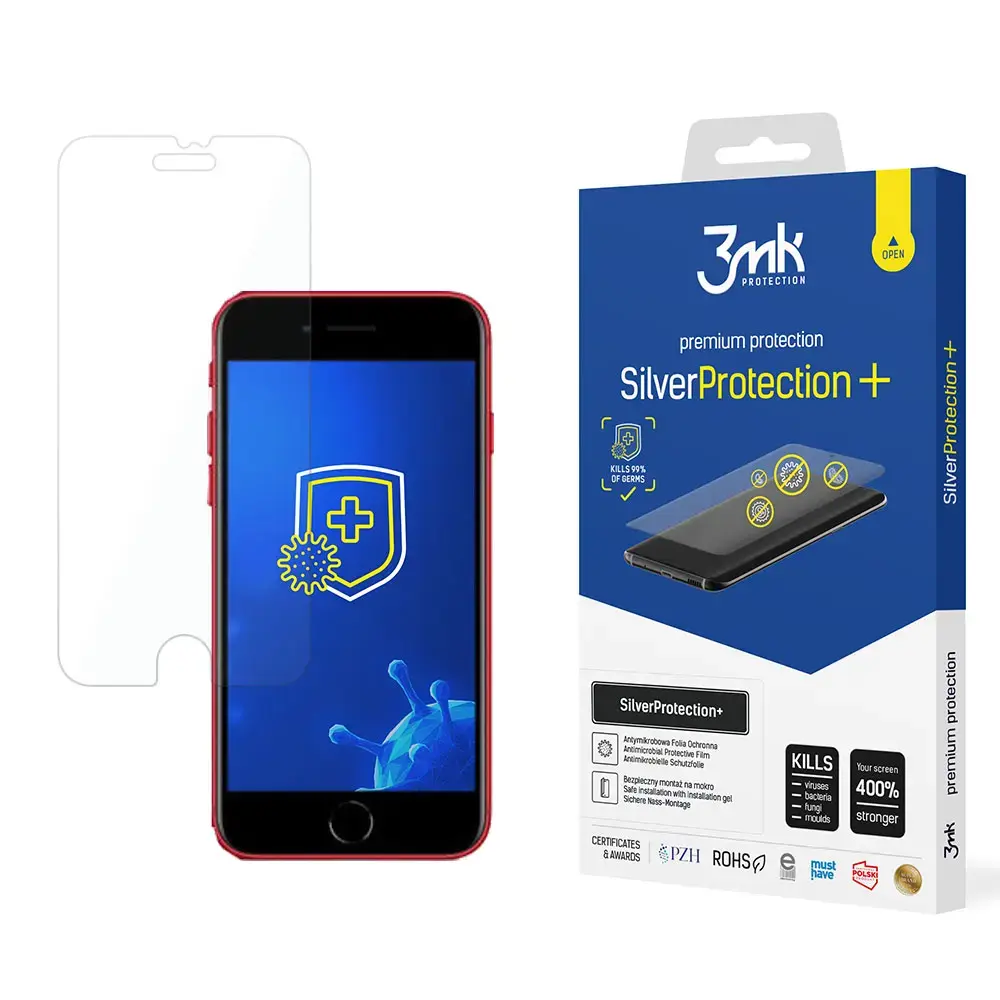 3mk SilverProtection+ aizsargplēve telefona ekrānam iPhone 7 | iPhone 8 | iPhone SE (2020) | iPhone SE (2022)