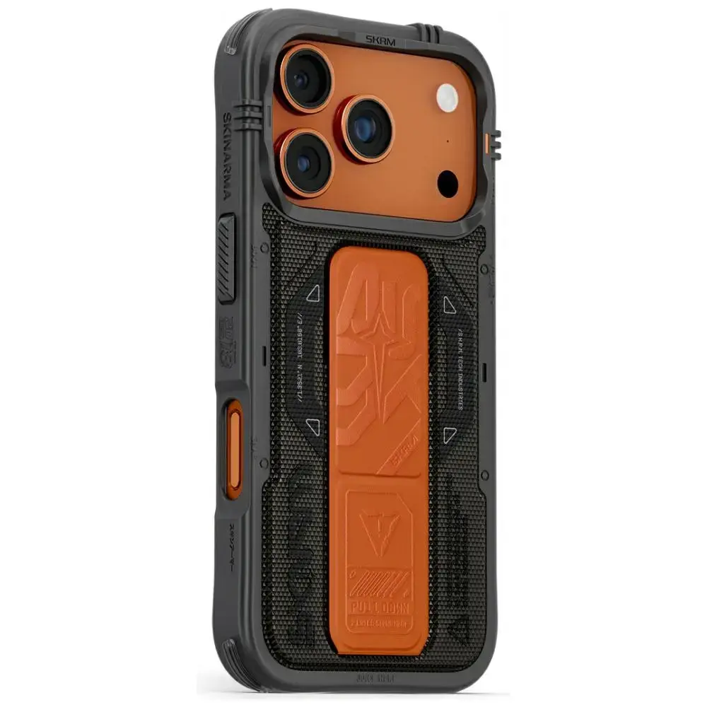 Skinarma Phantom Case for iPhone 17 Pro Magnetic Charging + Grip Stand Olive