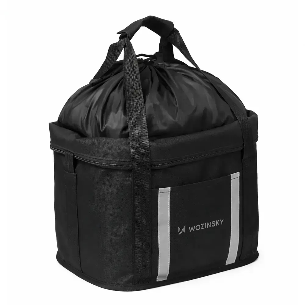 Wozinsky fabric bicycle basket large - black