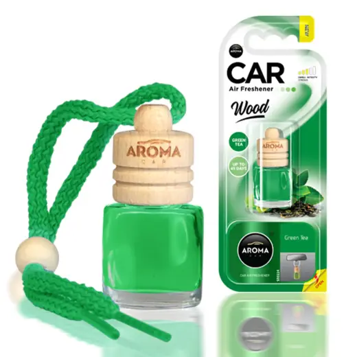 Car air freshener AROMA WOOD GREEN TEA