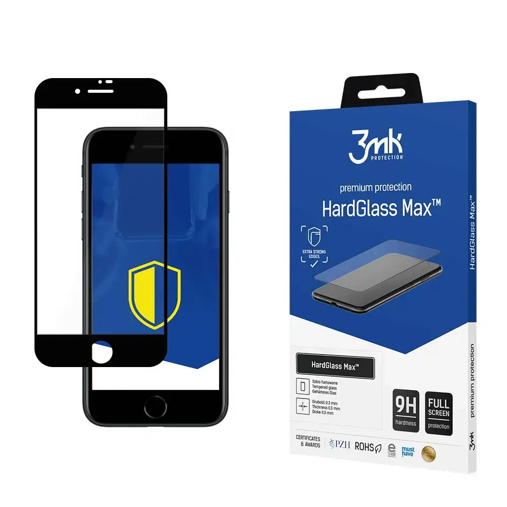 Apple iPhone SE 2020 black - 3mk HardGlass Max™ screen protector
