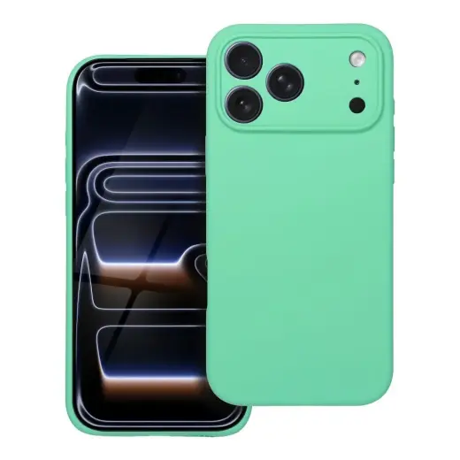 Silicone 2mm maciņš telefonam iPhone 17 Pro Max zaļš