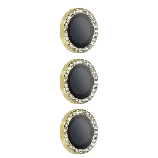 Tempered Glass HARD DIAMOND for camera (LENS) for Samsung Galaxy S26 Plus gold (lens 3 pieces)