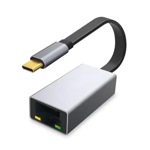 Platinet PMMA9088 Multimedia Adapteris USB-C uz  RJ45 1000 Mbps Sudraba