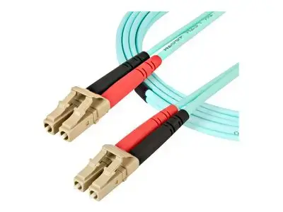 StarTech.com Aqua OM4 Duplex Multimode Fiber - 16 ft | 5m - 100 Gb - 50|125 - OM4 Fiber - LC to LC Fiber Patch Cable (450FBLCLC5) - network cable - 5 m - aqua