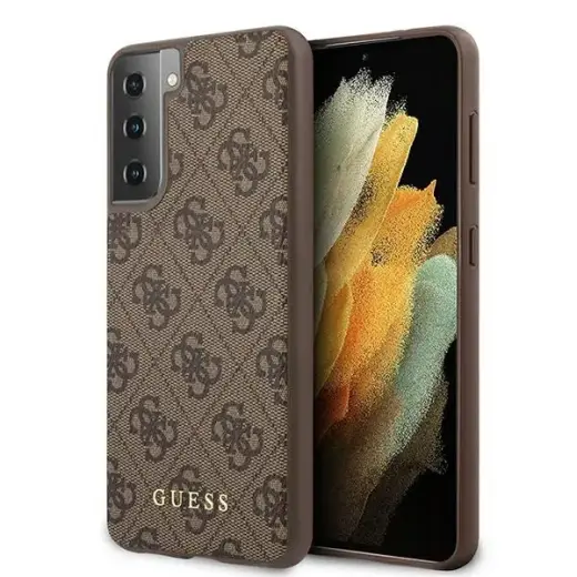 GUHCS21MG4GFBR Guess 4G Cover for Samsung Galaxy S21+ Brown