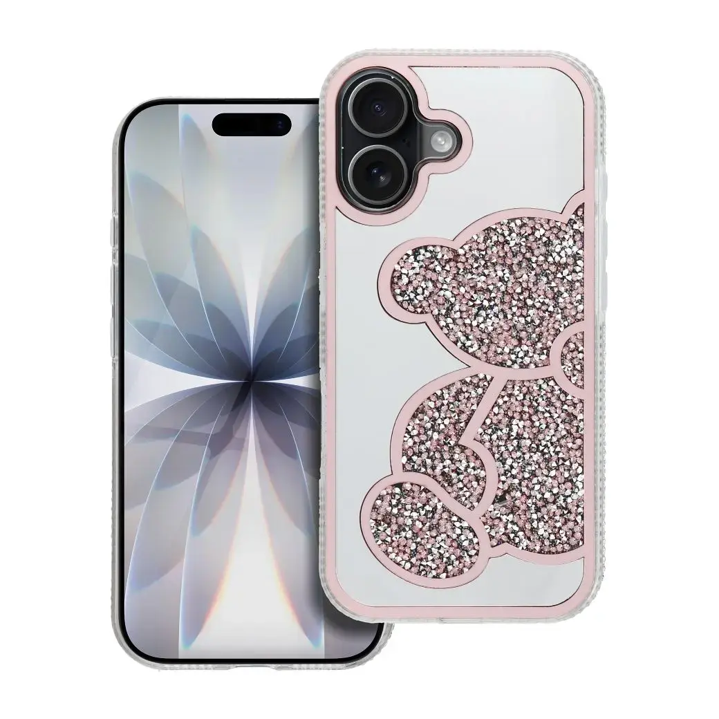 TEDDY BEAR maciņš telefonam iPhone 17 rozā