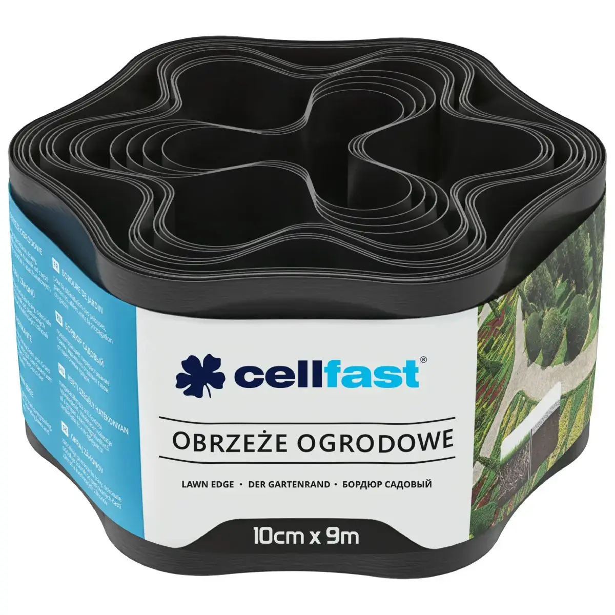 Garden bed edging 10cmx9m gray