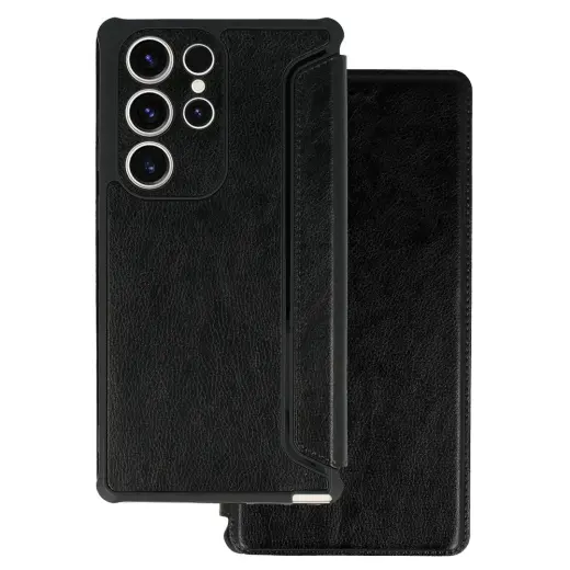 Razor Leather Book Case for Samsung Galaxy S24 FE black