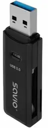 Karšu lasītājs Savio USB 3.0 SD Reader Black