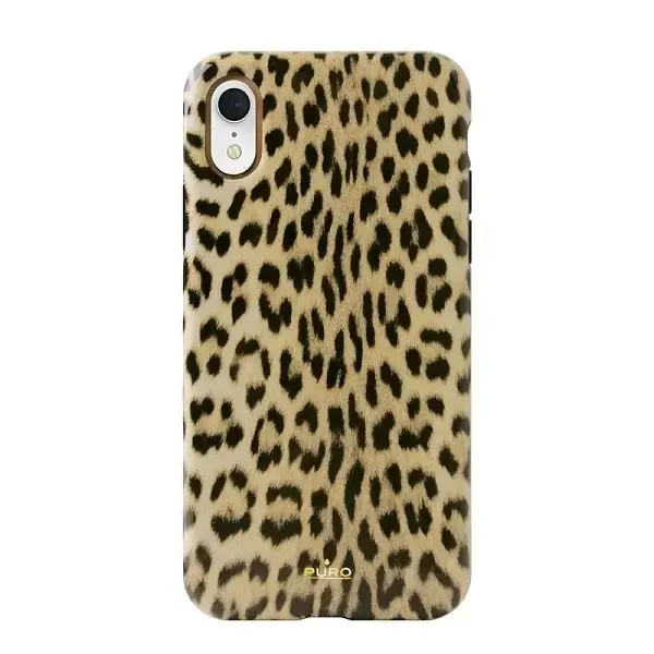 Puro Glam Leopard Cover iPhone Xr czarny |black Limited Edition IPCX61LEO1BLK