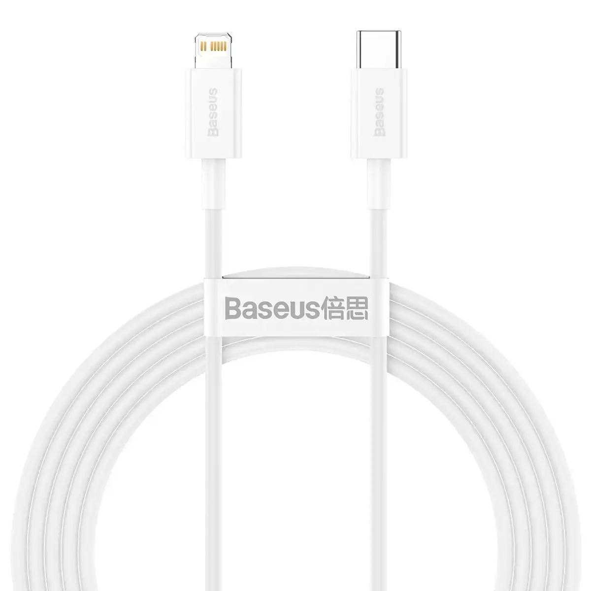 Baseus Superior Series datu pārraides un uzlādes vads | USB-C uz Lightning | 20W | 2m | balts