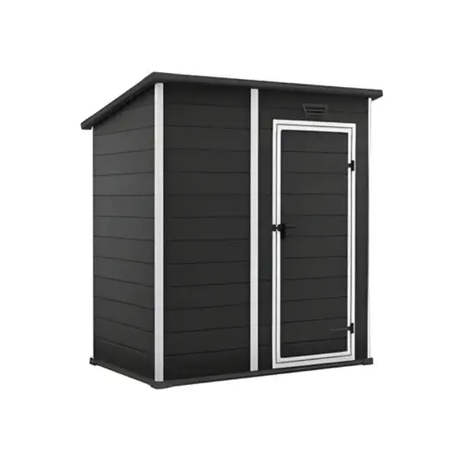 Sodo namelis „Essential Shed“ 6x4 tamsiai pilkas/baltas