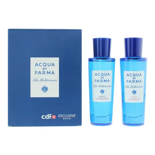 Set Acqua di Parma: Blu Mediterraneo - Fico di Amalfi, Eau De Toilette, Unisex, 30 ml + Blue Mediterraneo - Mirto di Panarea, Eau De Toilette, Unisex, 30 ml